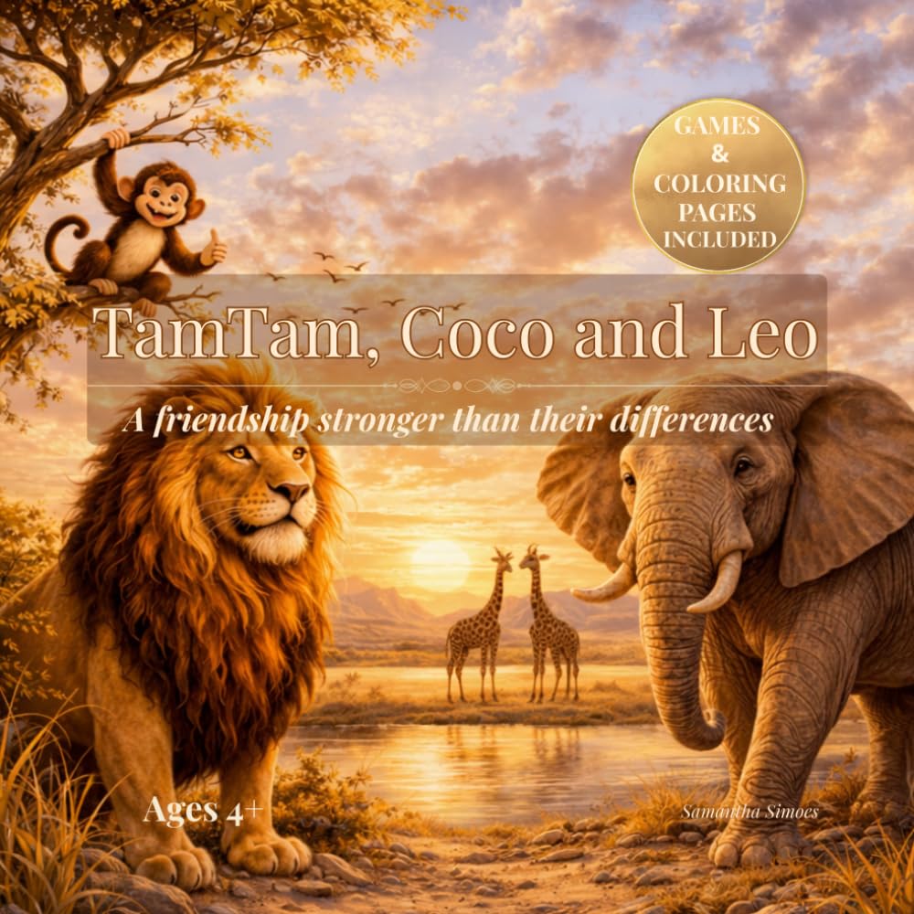 Children’s Book Ages 4–8: TamTam, Coco and Leo – A Heartwarming Story About Friendship, Differences and Teamwork | Includes Coloring Pages, Games and ... A friendship stronger than their differences