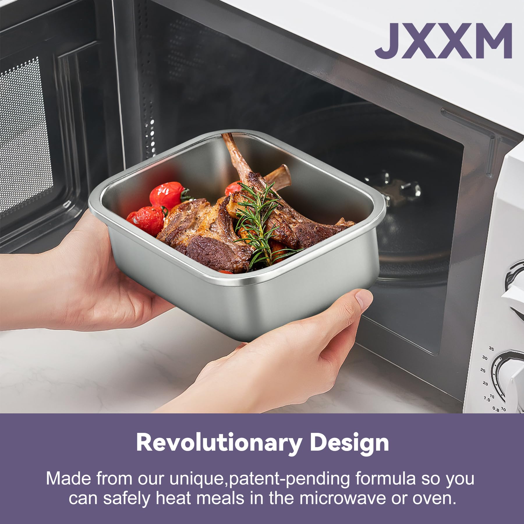 Amazon｜JXXM ステンレススチール食品保存容器4個セット 蓋付き - お