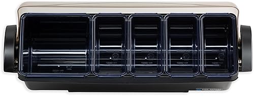 Miniatura 6 de San Jamar Centro de decoración de cúpula con bandeja para cocina, bar y restaurantes, plástico, 8 pintas, color negro