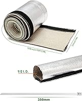 Vista 5 de Funda de calor aluminizada para protección contra el calor, línea de combustible, cable de calor para la máxima protección contra el calor