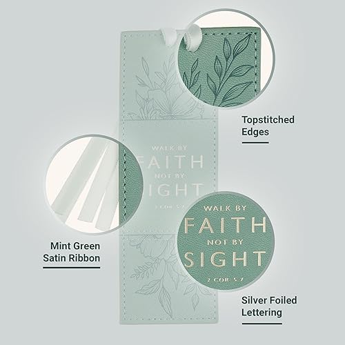 Miniatura 192 de Christian Art Gifts - Separador de piel sintética con cinta de satén y verso bíblico inspirador para mujeres y hombres, Marrón - Proverbios 31 Mujer