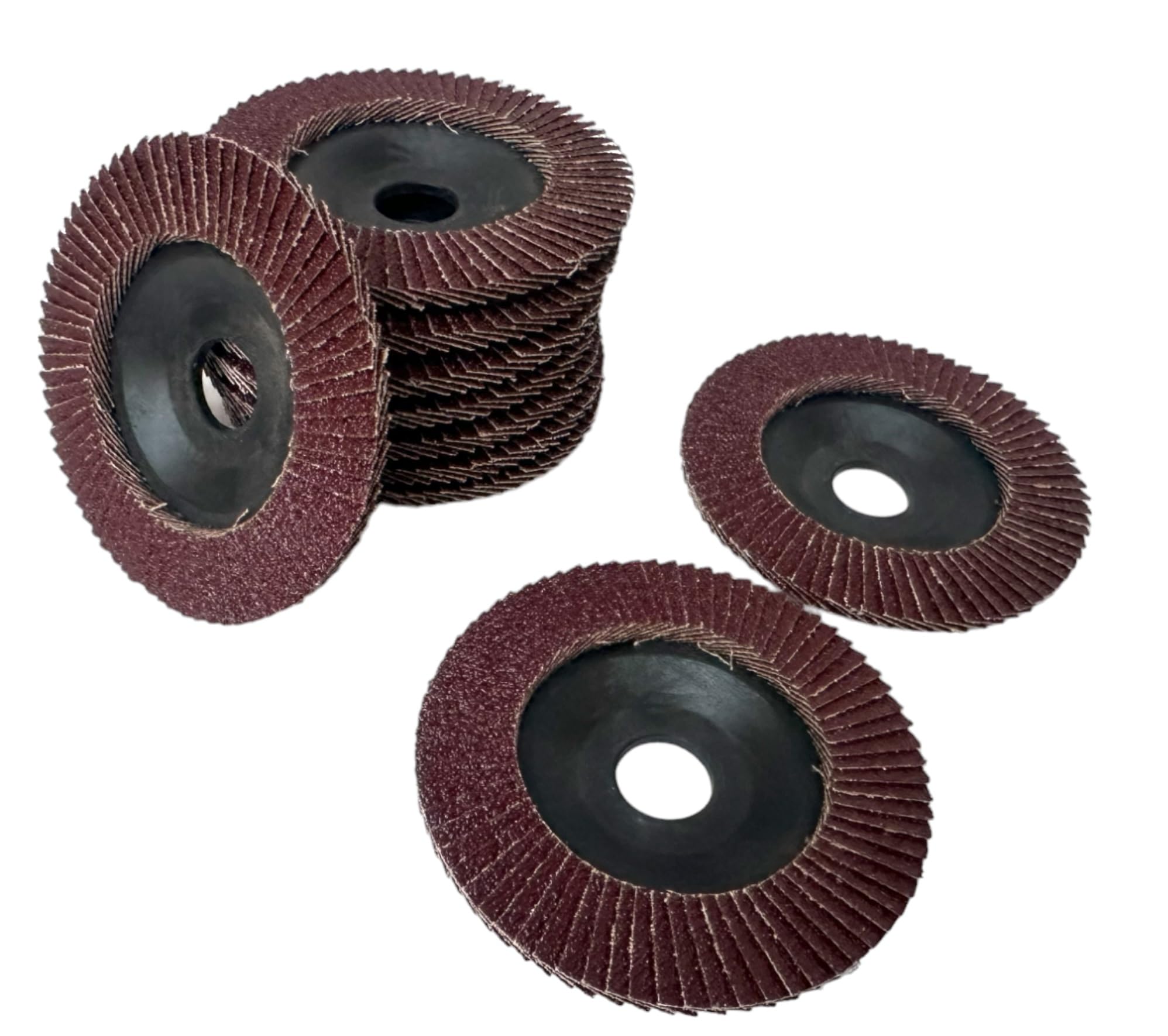Set Di 10 Dischi Lamellari Abrasivi ø 115×22,2 Mm – Grana P40 Per Smerigliatrice Angolare, Per Legno E Metallo