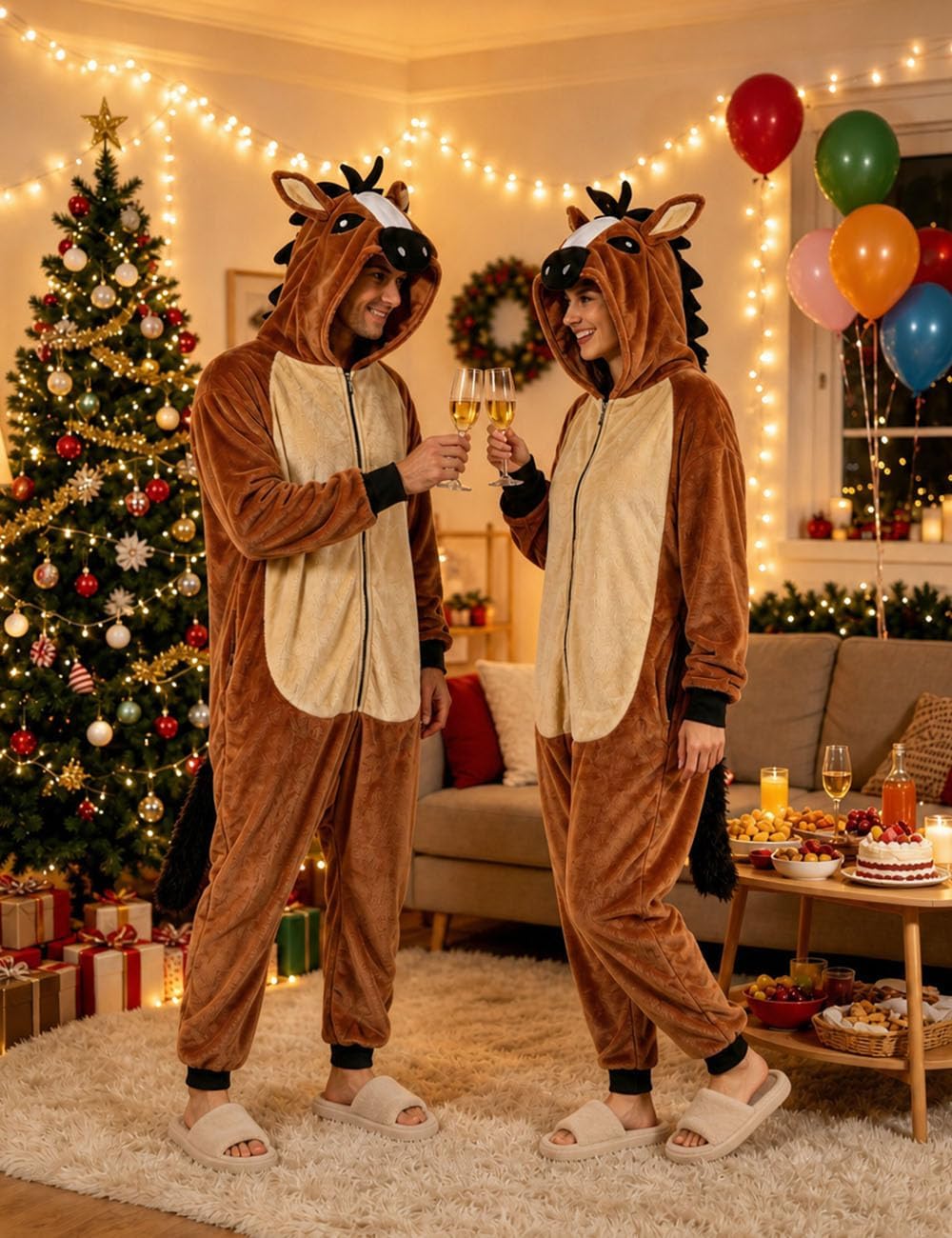 vavalad Adult Onesie Pajamas Funny Halloween Cosplay Costume Women Men