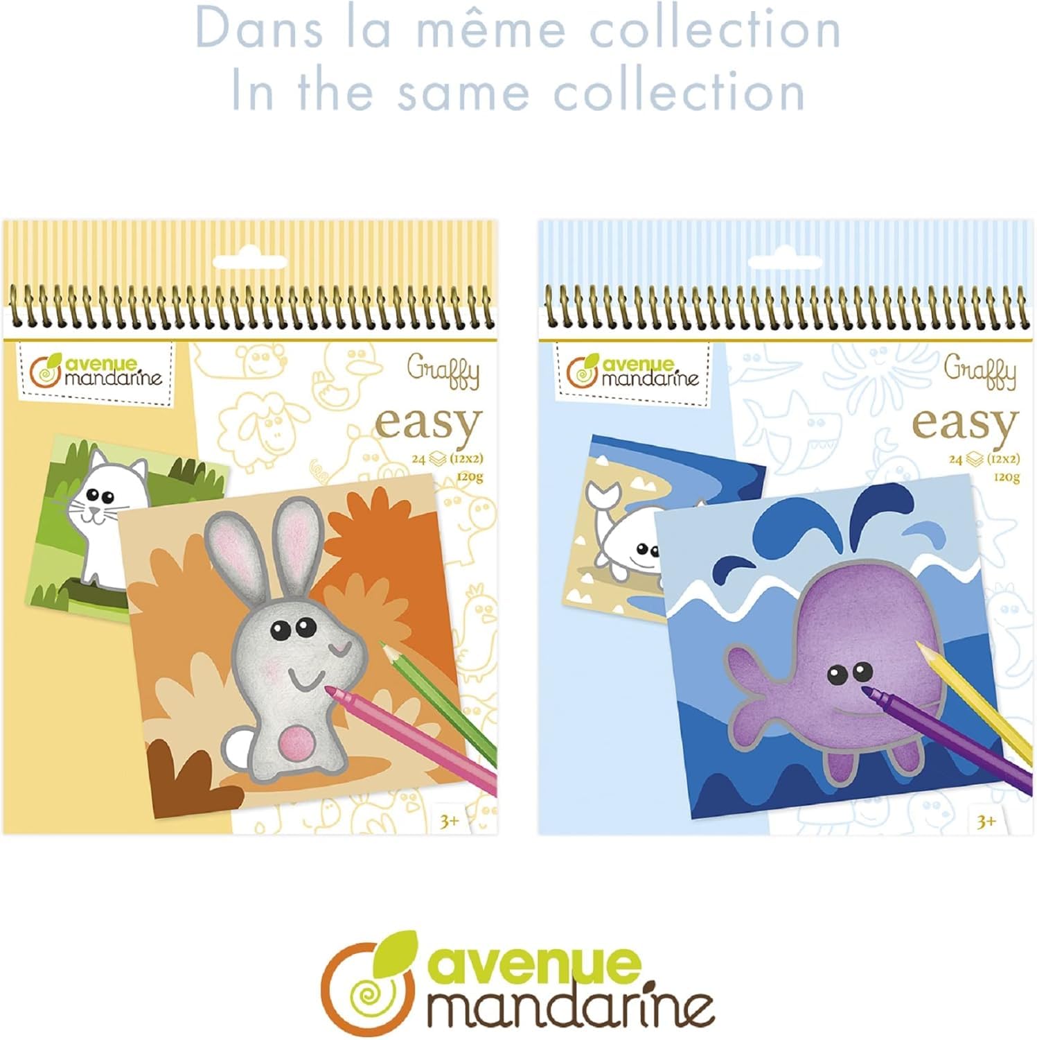 AVENUE MANDARINE GY140C, One Colouring Book Graffy Easy 24 pages 20x20 cm, From 2 years, Means of transport - Image 3