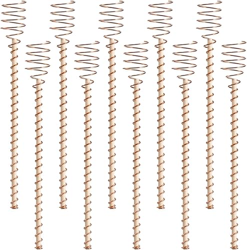 10 estacas de electrocultivo para plantas, antena de jardinería de cobre de 12 pulgadas, bobina de cobre herida en el sentido de las agujas del