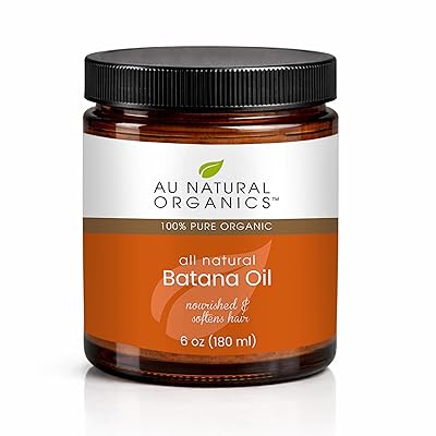 Au Natural Organics Batana Oil for Hair Growth, Since 2015, 6oz Big Jar, 100% Pure Cold Pressed Aceite De Batana, Organic Botana Oil Thickens Hair, Stops Breakage, Nourishes Scalp, Skin Moisturizer