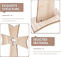 Vista 6 de ABOOFAN 20 piezas de cruces de madera para manualidades, cruces de madera católicas, letreros de mesa para bautismo de primera comunión, centros