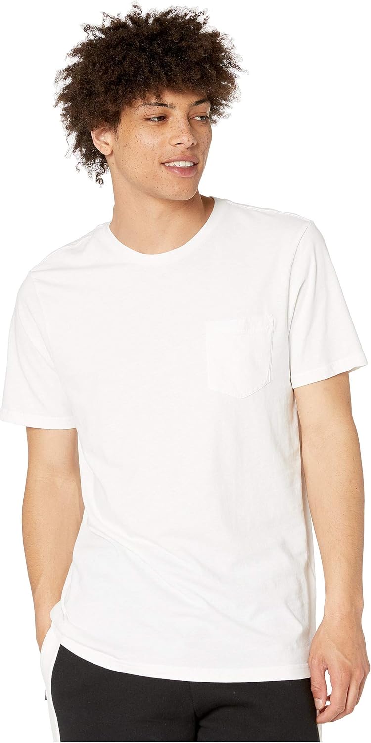 Volcom Men's Solid Short Sleeve Blank Pocket T-Shirt – Soft Cotton Tee with Chest Pocket