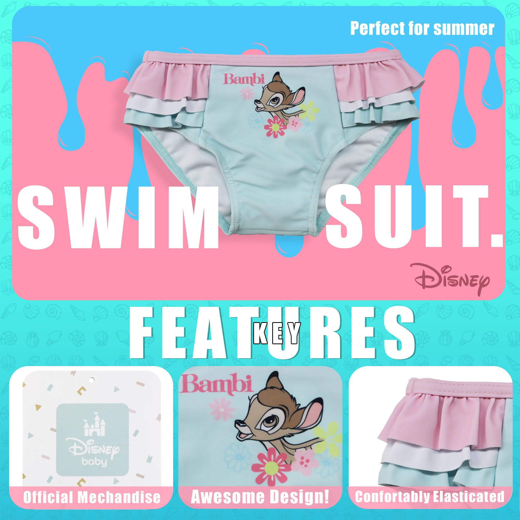 Disney Badehose Badeslip für Neugeborene Mädchen Jungen Mädchen 6654
