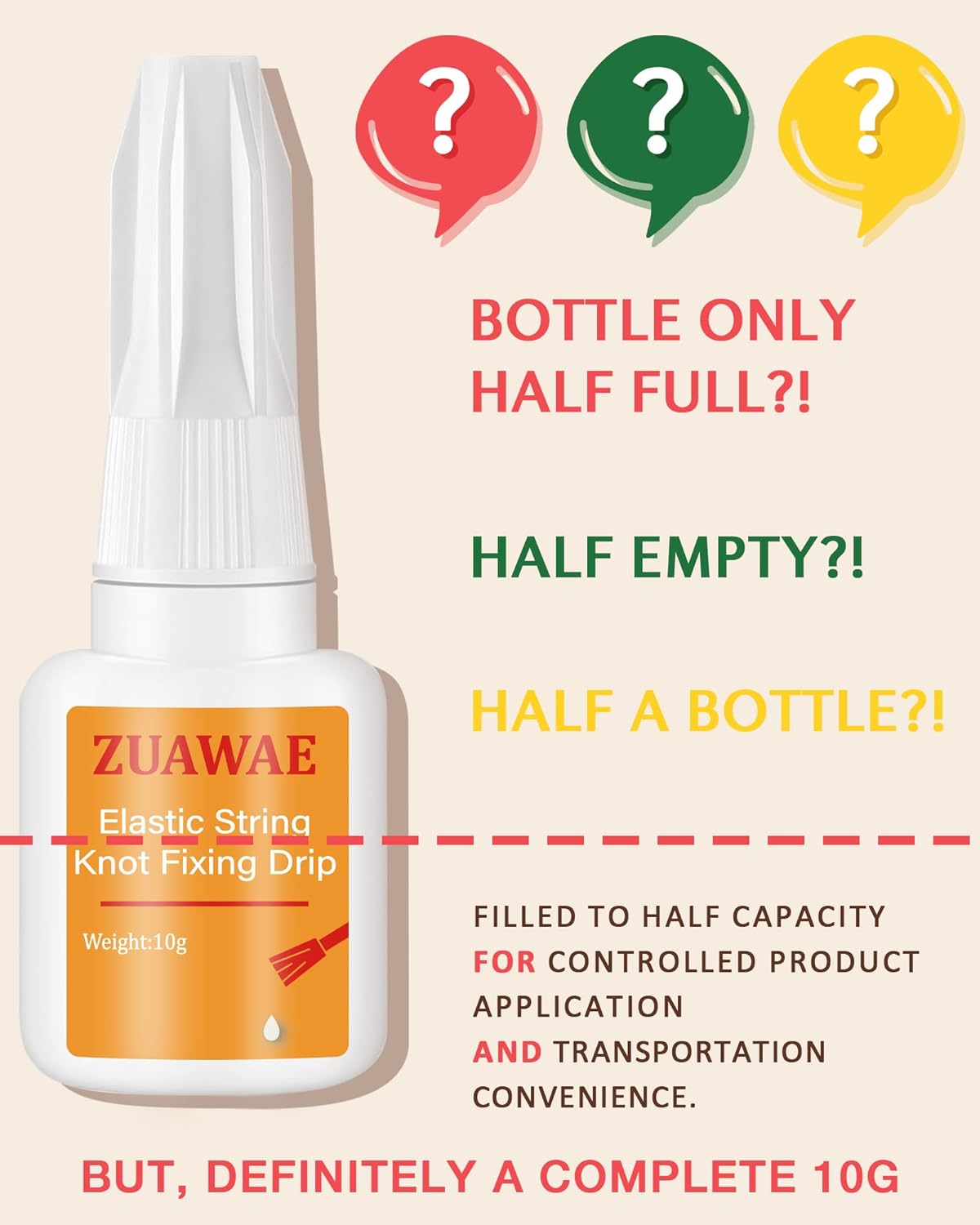 ZUAWAE Elastic String for Bracelets Making Kit, 0.8mm Clear Bracelet String, Jewelry Glue for Elastic String to Clay Beads, Jewelry Making Supplies - Image 3