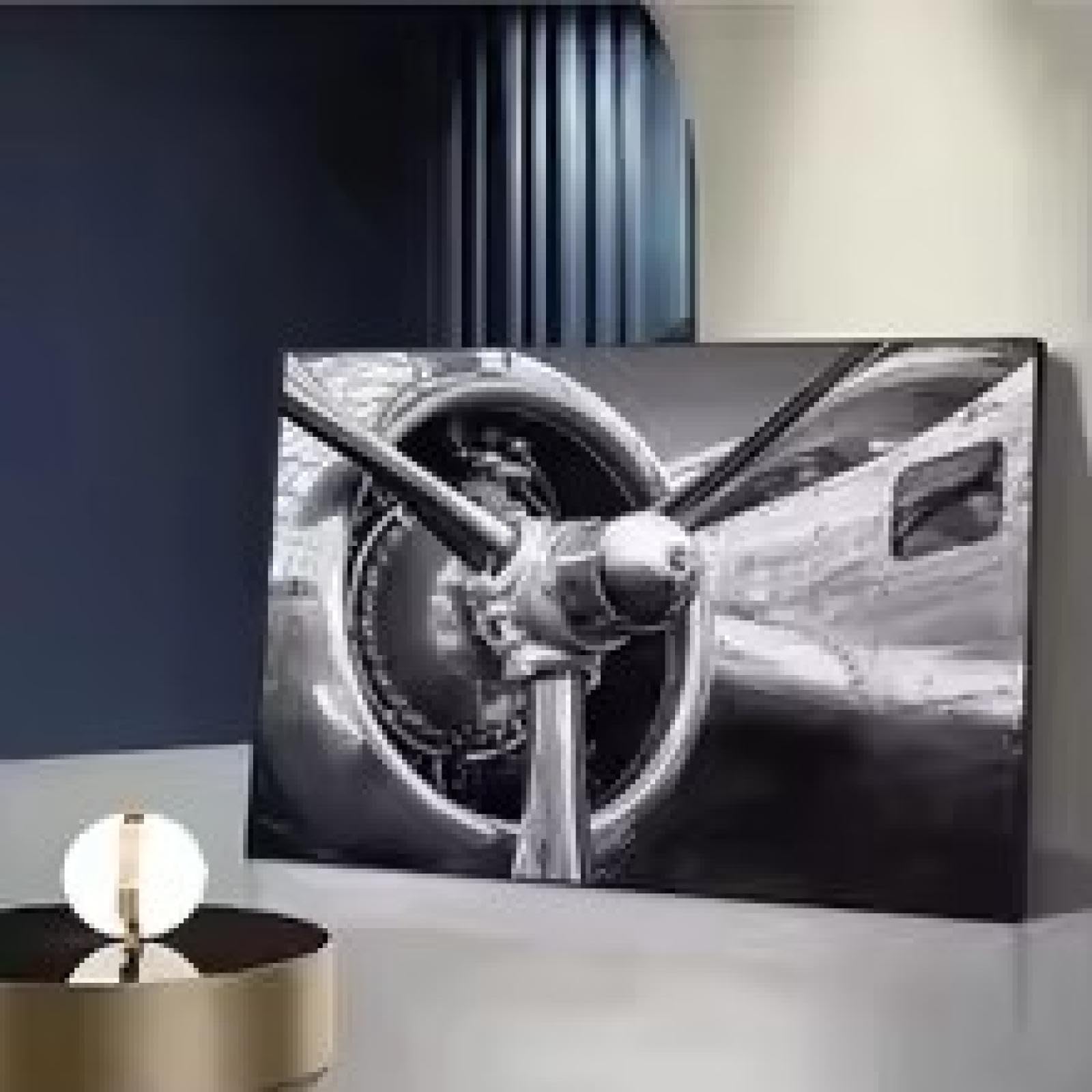 Affiche vintage d'avion de combat sur toile premium impression d'art