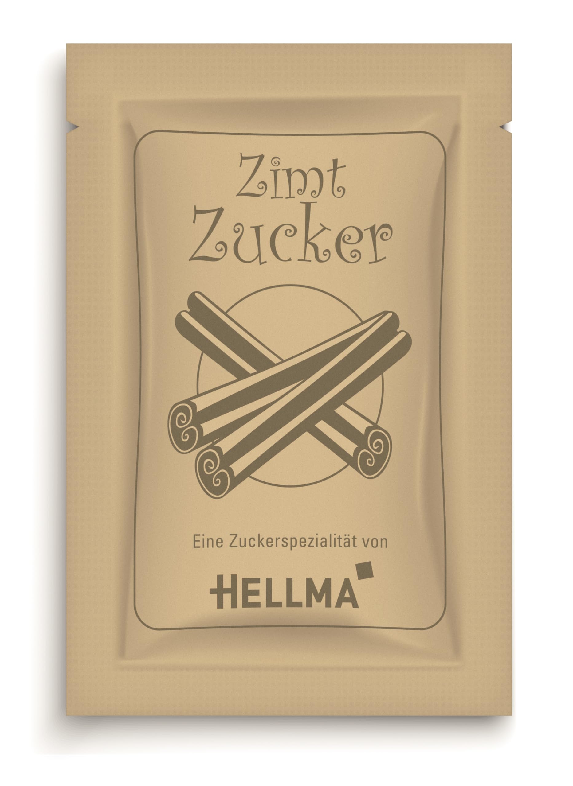 Hellma Zimt-Zucker 600 Stk. je 8 g – 4,8 kg Vorrats-Box - Zuckertütchen einzeln, für Gebäck, Kakao oder Milchspeisen