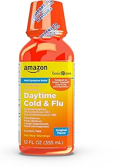 Daytime Cold and Flu Relief, Non-Drowsy, Liquid Medicine, Original Flavor, 12 fl oz (Pack of 1)