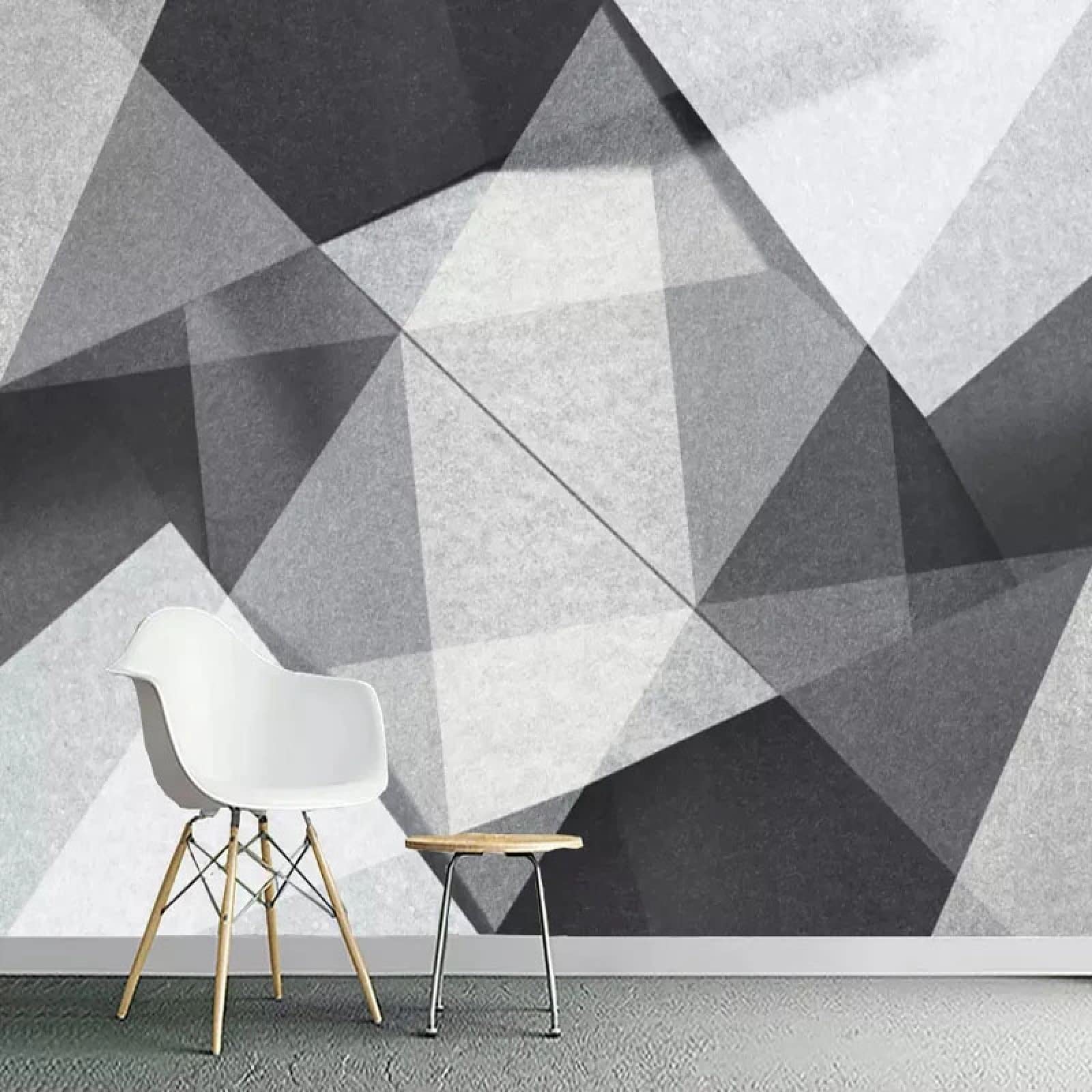 Papier peint 3D relief géométrique 250x175 cm pour deco murale salon
