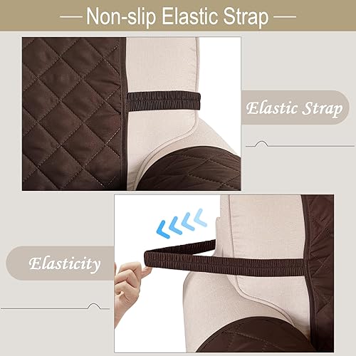 Miniatura 6 de Fundas reversibles para sofá biplaza, protector de muebles (sofá biplaza, chocolatebeige)