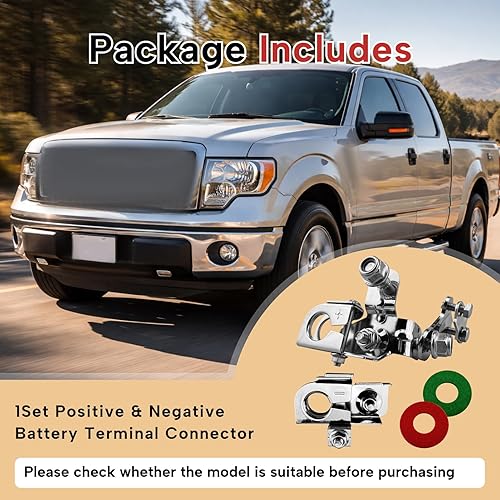 Miniatura 5 de Reemplazo del conector de terminal de batería positivo y negativo para Ford F-150 2011-2017 para Ford Edge 2011-2014 Ajuste para Lincoln MKX