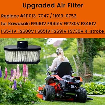 FR691V Tune Up Kit for Kawasaki FR651V FR730V FS481V FS541V FS600V FS651V FS691V FS730V Engine,Replace 11013-0752 Air Filter 49065-0721 49065-7007 Oil Filter