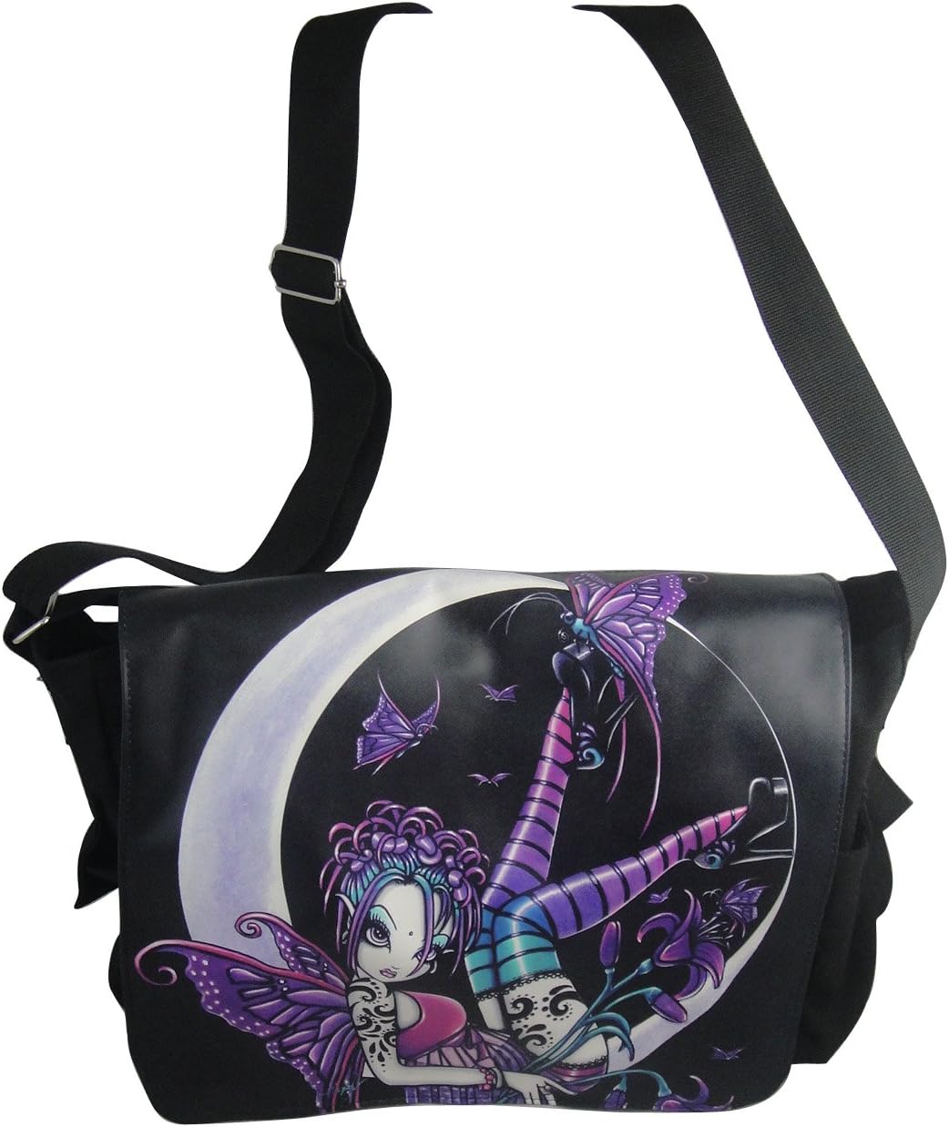 Paige Fairy Messenger Zipper closure with 4 Pockets Bags by Myka Jelina