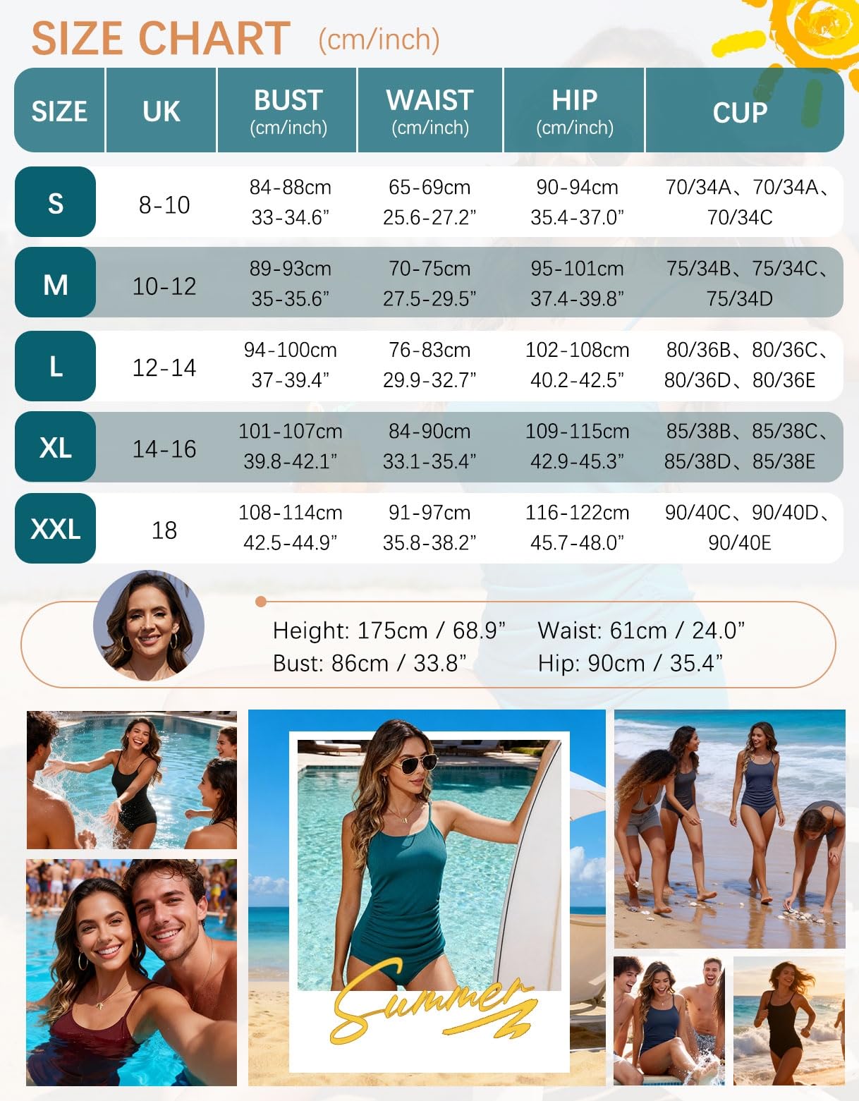 Yutdeng Tankini Maillot de Bain Femme 2 Pieces Élégante Côtelé Tankini Femme Push Up Rembourré Ensembles Maillots de Bain Haut Bas Slim Swimwear Sexy Spaghetti Réglable Bikini Deux Pièces Sport Plag
