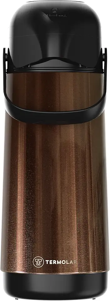 GARRAFA TÉRMICA LÚMINA 1L INOX MARROM