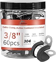 Vista 10 de AKIHISA Kit de 56 abrazaderas de cable de 1/4"-1", 7 tamaños, abrazaderas de conducto de acero inoxidable 304, para cable, tubería, manguera, línea
