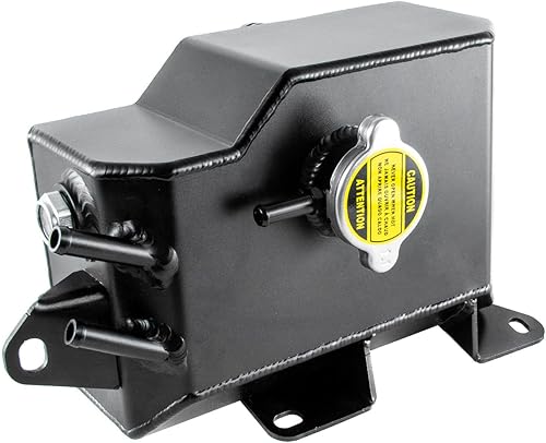 Miniatura 2 de Tanque de depósito de expansión de refrigerante de aluminio con tapa de repuesto para Mazda MX5Miata Expansion Mk3 NC 2.0L L4 Gas 2006-2015 (negro)