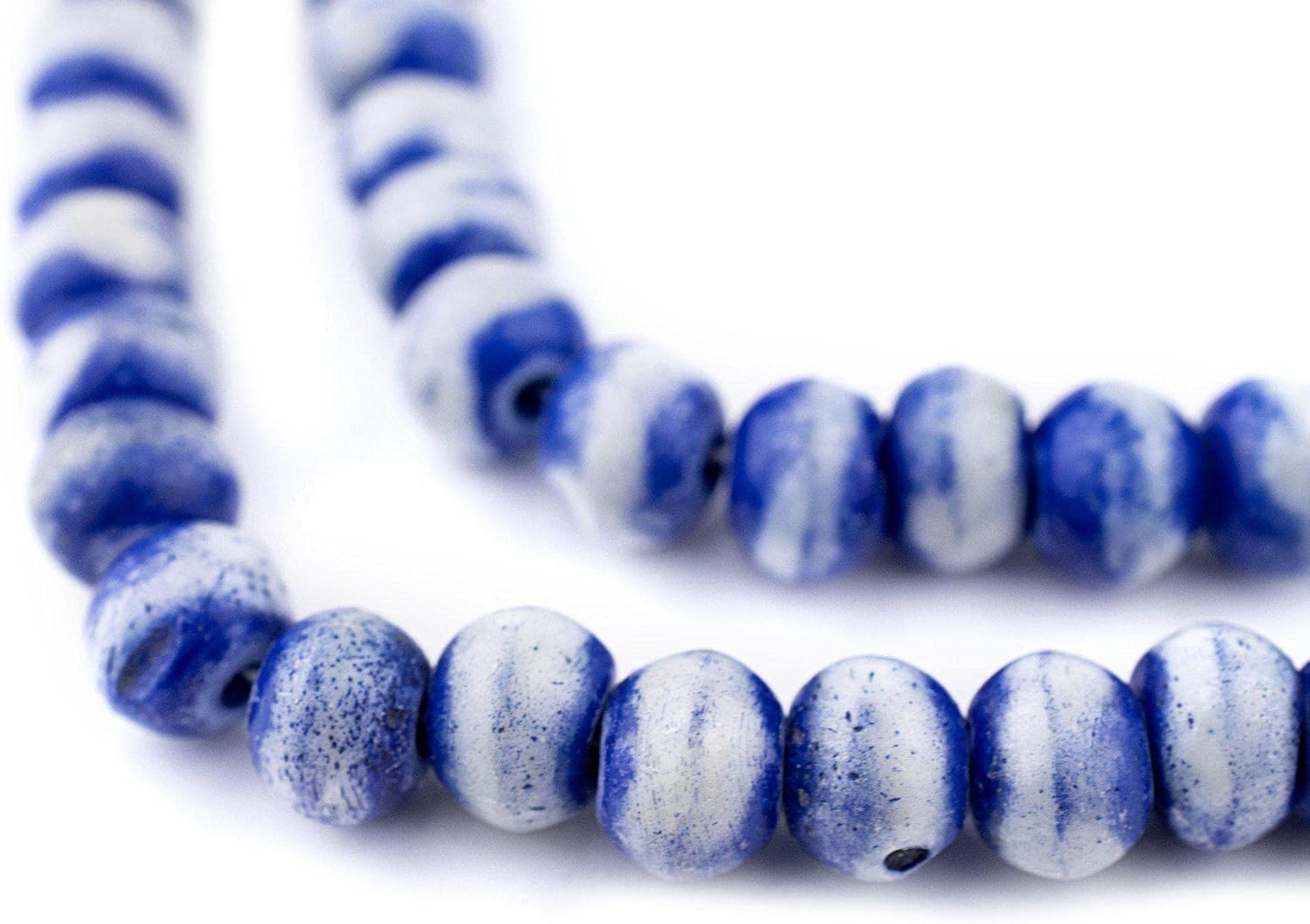 The Bead Chest Black Rustic Bone Mala Beads (10mm)