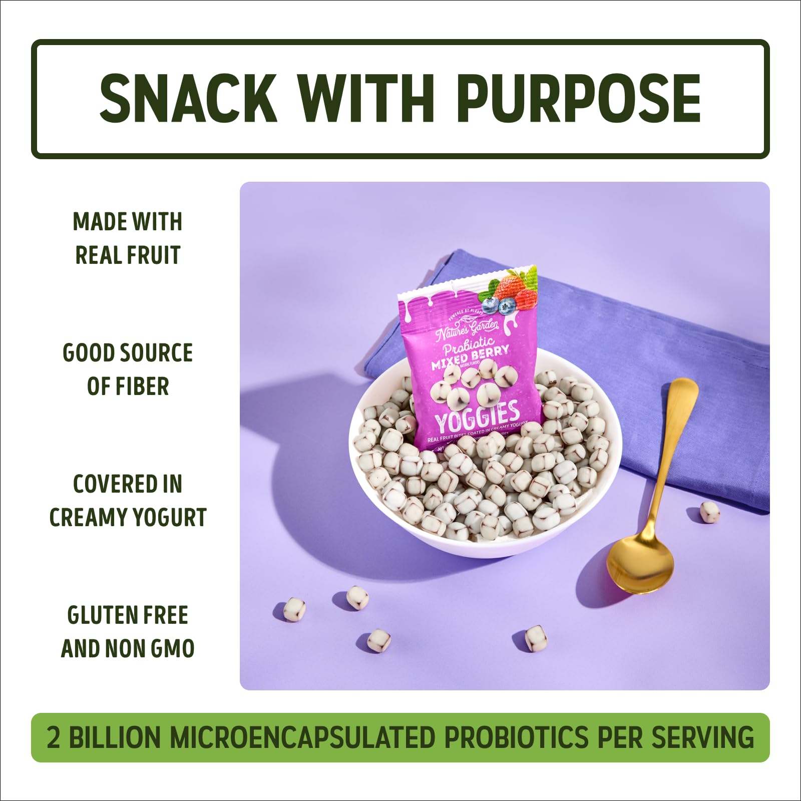 Amazon.com : Nature's Garden Probiotic Mixed Berry Yoggies, 21oz