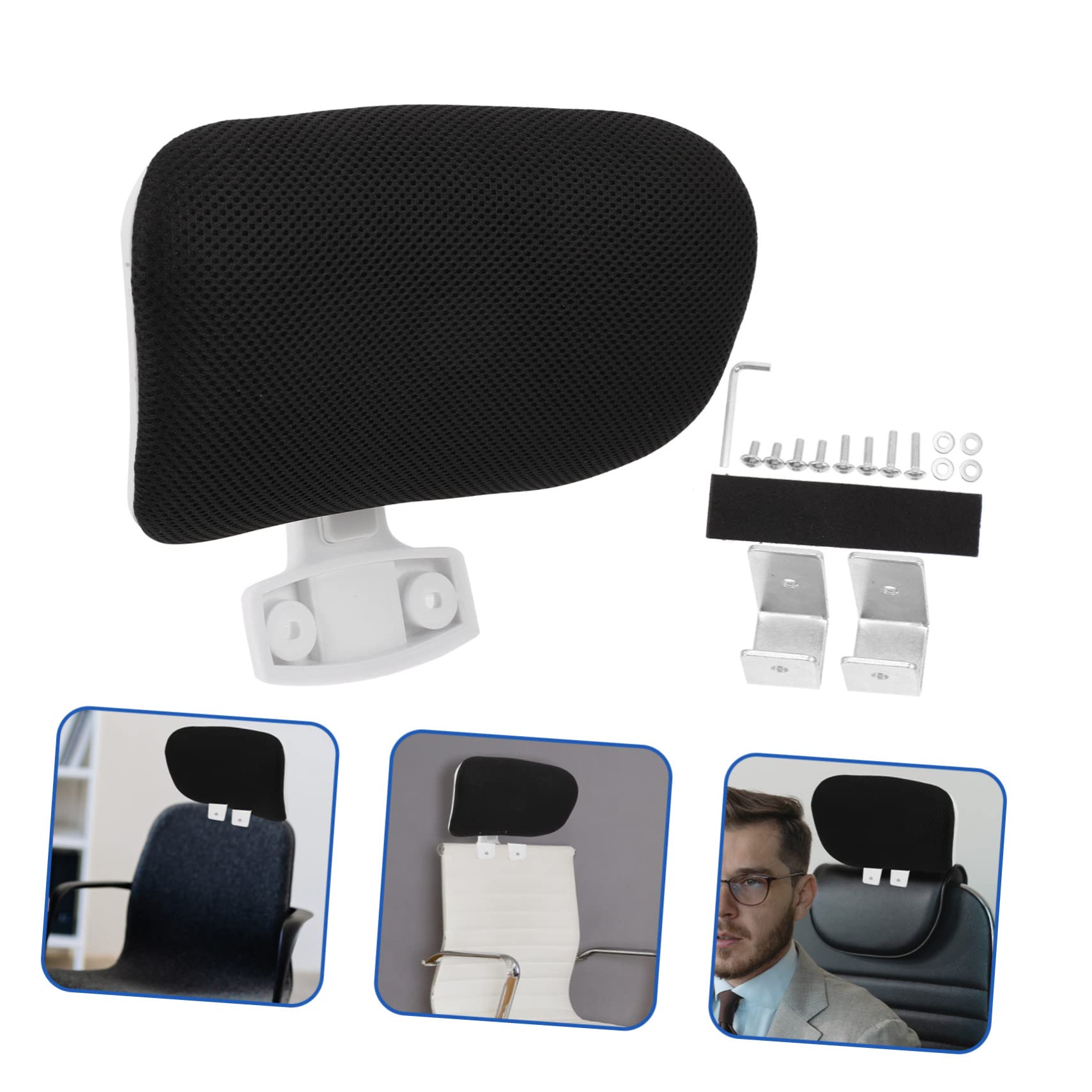 ULTECHNOVO Poggiatesta Rete per Ufficio Sedia da Cuscino in Regolabile Morbido Traspirante Altezza 4cm, per Casa e Uso al Computer
