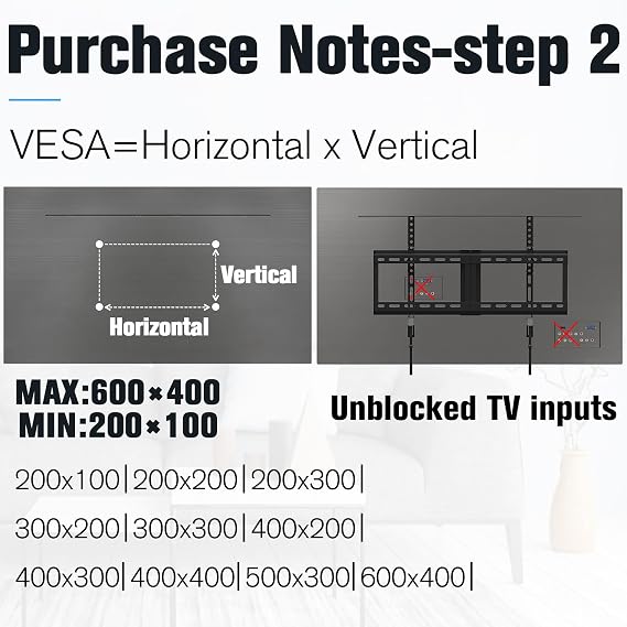 Mounting Dream TV Wall Mount for 37-70 Inch Flat Screen TV up to 132lbs
