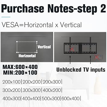 Mounting Dream TV Wall Mount for 37-70 Inch Flat Screen TV up to 132lbs