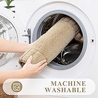 Vista 6 de Pauwer Juego de alfombras de baño de 3 piezas con contorno en forma de U, tapete de baño de microfibra absorbente de felpa antideslizante, lavable a