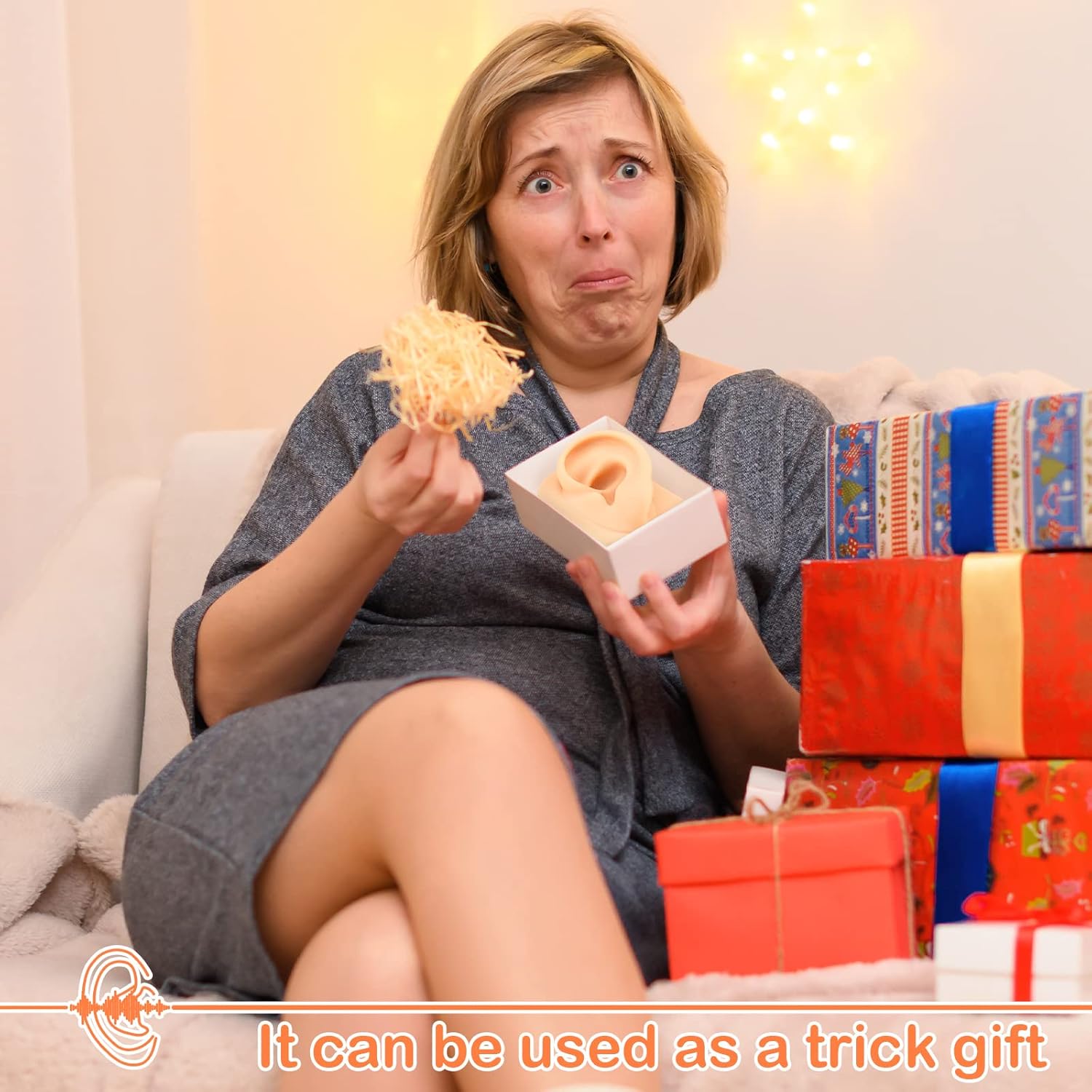 2 Pcs Silicone Ear Model Left and Right Soft Flexible Model Fake Ear Piercing Practice Silicone Body Parts Realistic for Jewelry Display Acupuncture Mannequin Teaching Instruction - Image 7