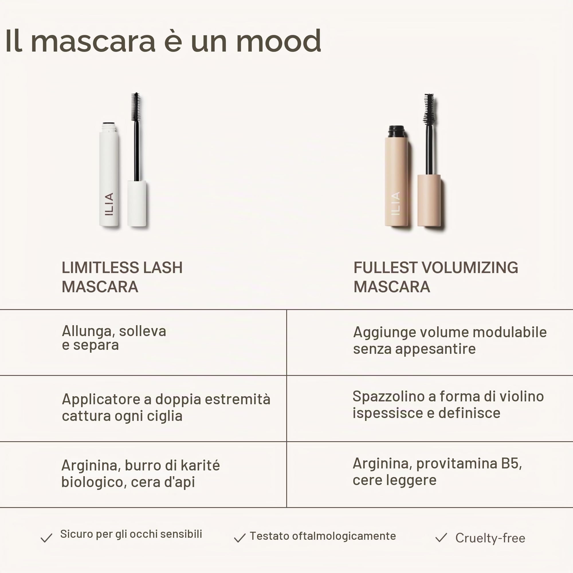 Ilia Beauty | Mascara volumizzante più pieno | 4 ml