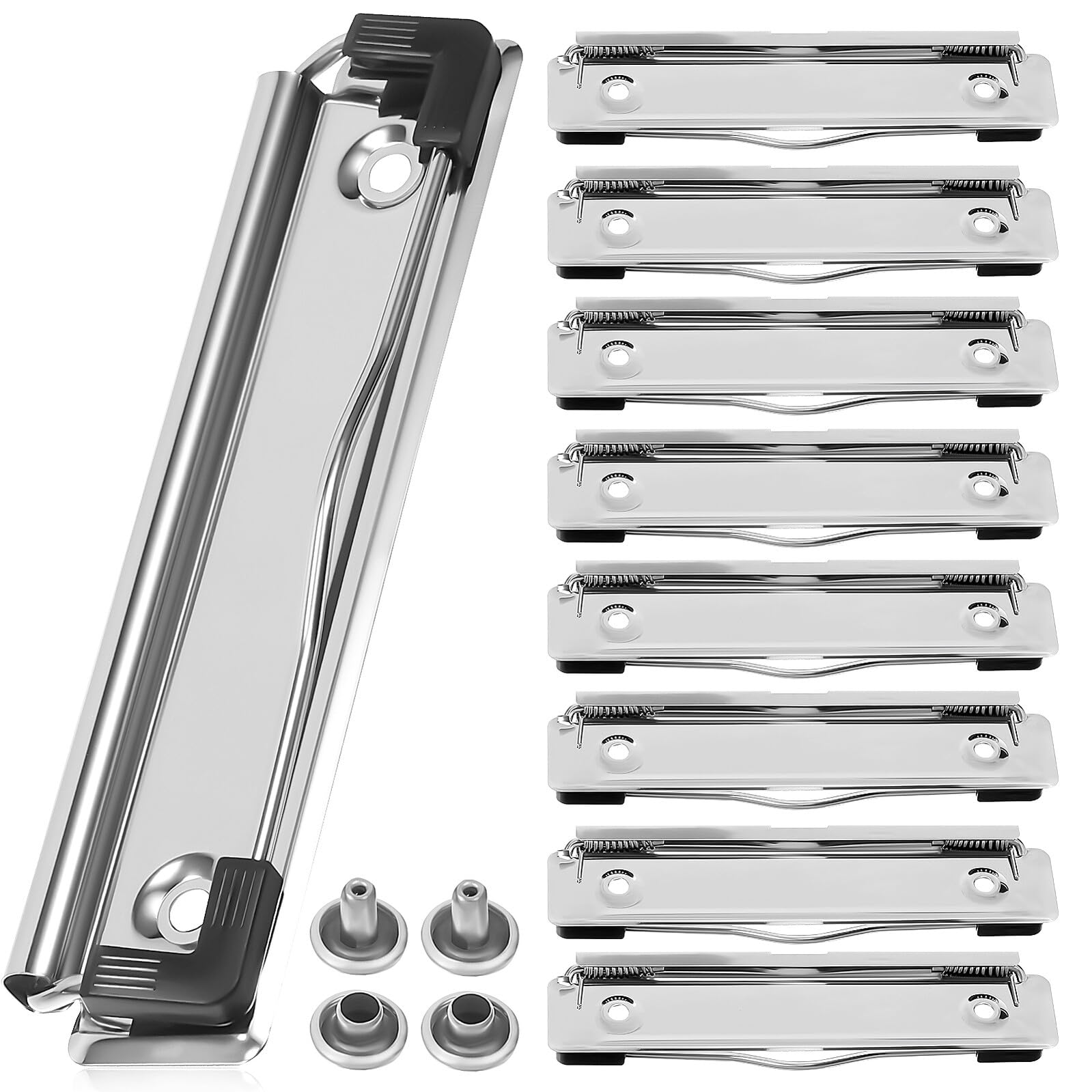 Veemoon 50 Piezas Clips Metálicos para Tablero con Resorte Fuerte Clavos para Montaje Sujetapapeles Versátiles para y Menús Oficina y
