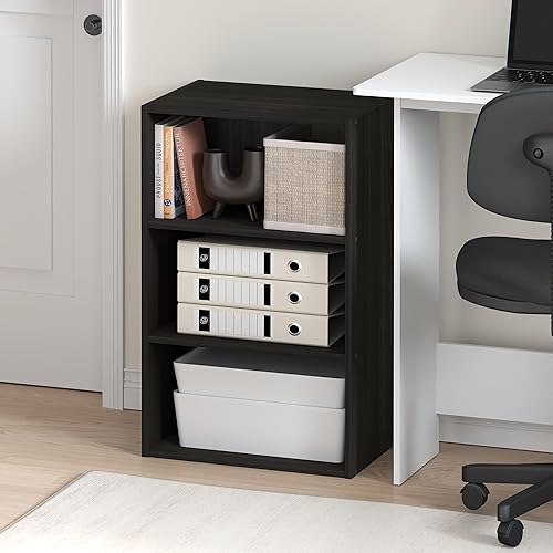 Miniatura 198 de Furinno Jaya Simple Home Estantería ajustable de 3 niveles, blanco Blanco,Negro -,Pino ámbar,Nuez Columbia,Espresso,Roble Frech