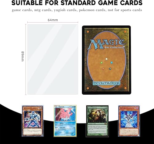 Miniatura 2 de 400 fundas ultra transparentes de ajuste perfecto para MTG, mangas interiores perfectas para doble manga, funda suave de centavo, ajuste cómodo,