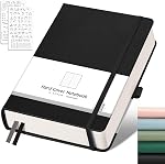 AHGXG Dotted Notebook Journal, 128 Pages, A5 Size (5.7" × 8.3") | Hardcover, 150 GSM Paper, Dot Grid Pages, for Women & Men, Dotted Journaling & Planning (Gray Blue)