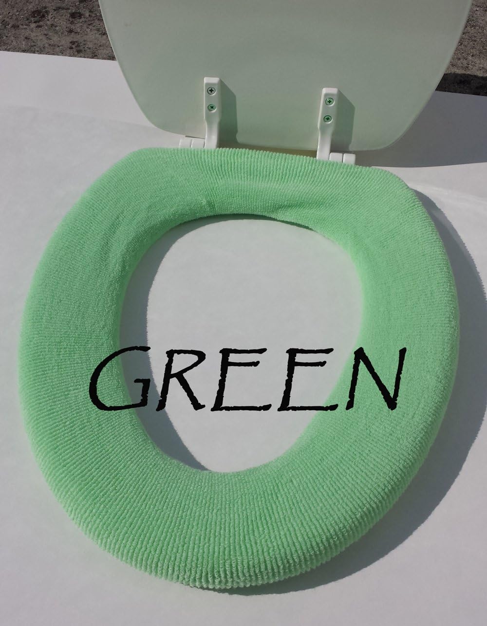 Bathroom Toilet Seat Warmer Cover Washable (Green)