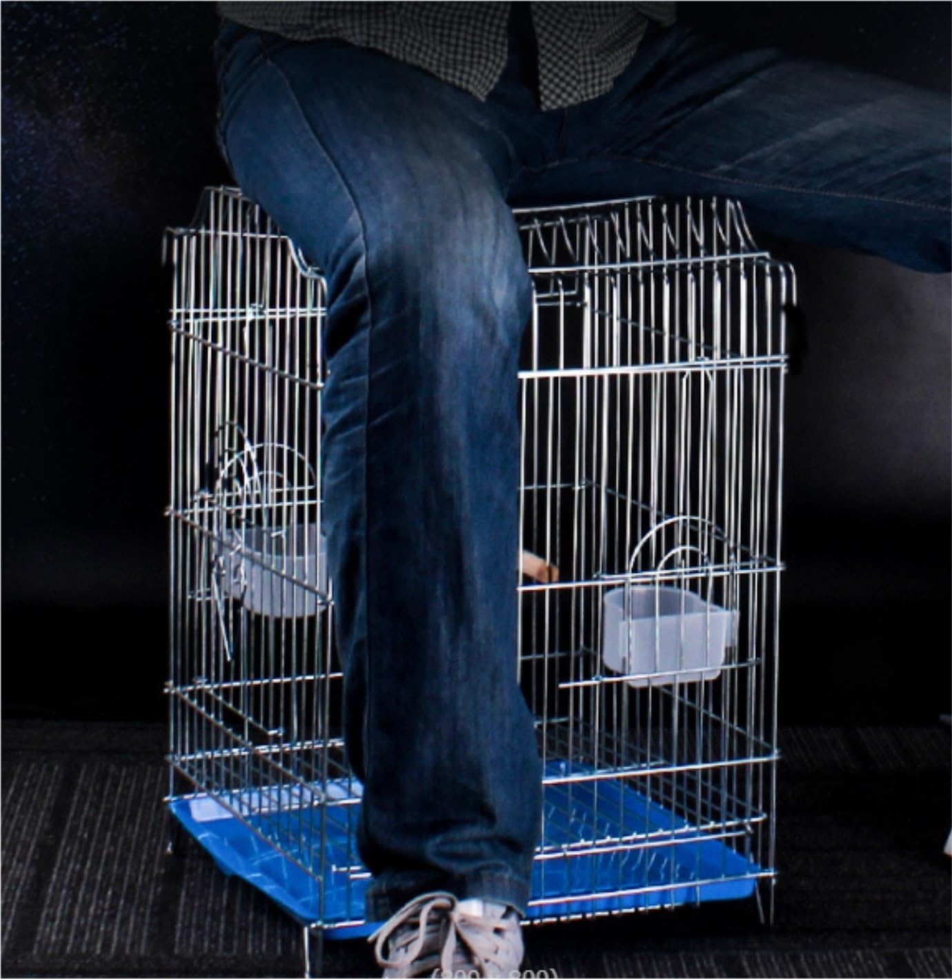 鳥かご 錬鉄製の鳥かご ポータブル バードハウス キャリア スクエア 庭