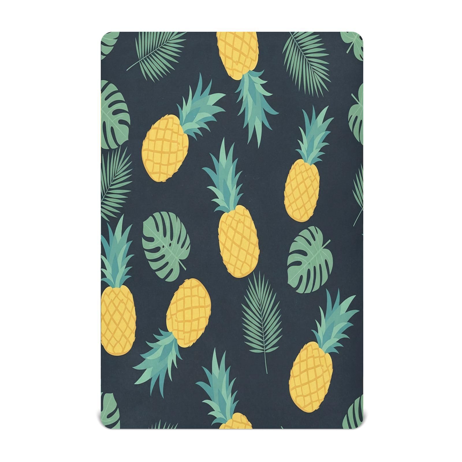 Ttgoth Pineapple Fitted Cot Bed Sheet 140x70cm Jersey Knit Baby Sheet Soft Breathable Stretchy for Standard Cot Bed Mattress, Unisex Boys Girls