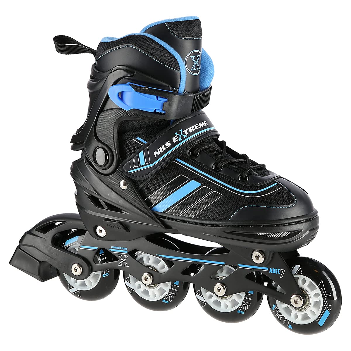 Nils Extreme Spirit - Pattini in linea 2 in 1, misura 29-33, 34-38, 39-43, regolabili