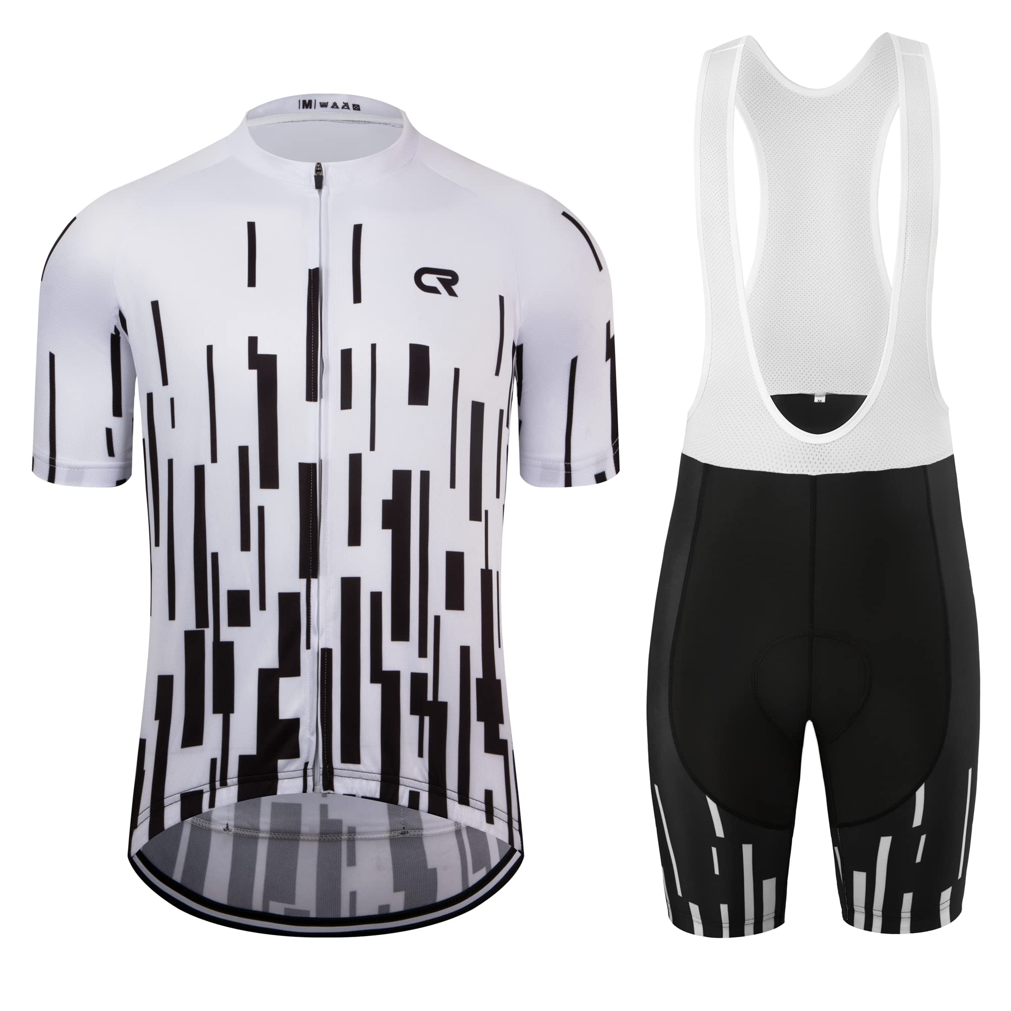 Men's Cycling Jersey Set Road Bike Jersye Short Sleeves Cycling Kits + Bib Shorts with 3D Padded
