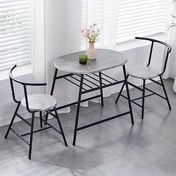 3 Pieces Dining Room Set, Compact Dining Table & Chairs Set for Kitchen ...