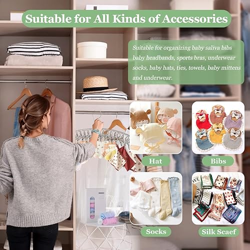 Miniatura 2 de 40 clips de almacenamiento para la pared de la puerta, ganchos para sombreros para organizador de armario y almacenamiento para gorras de béisbol,