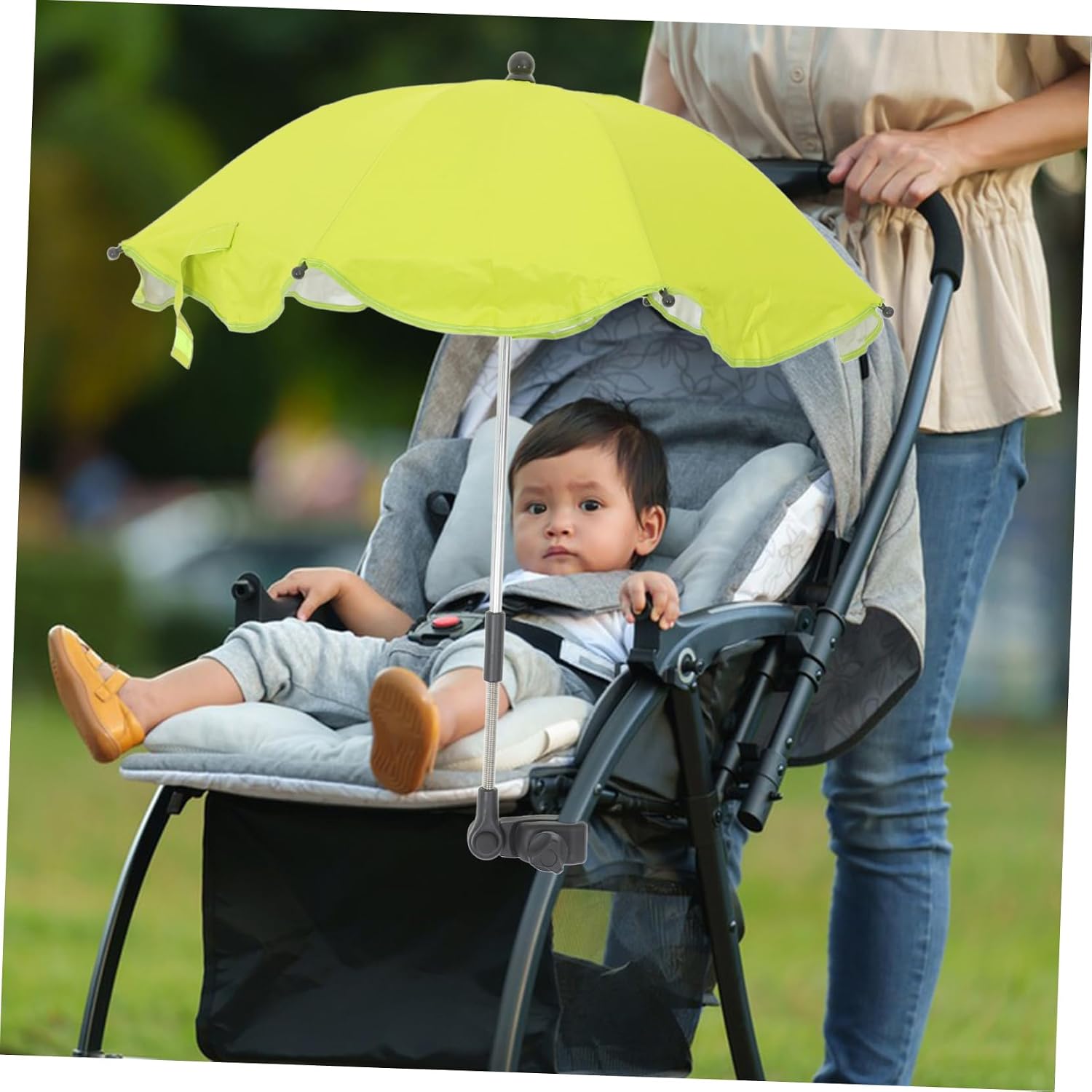 GALPADA Stroller Umbrella with Clamp UV Protection Push Chair Parasol for Sun Shade Lightweight and Easy to Install Durable Design for Strollers and Pushchairs Fruit