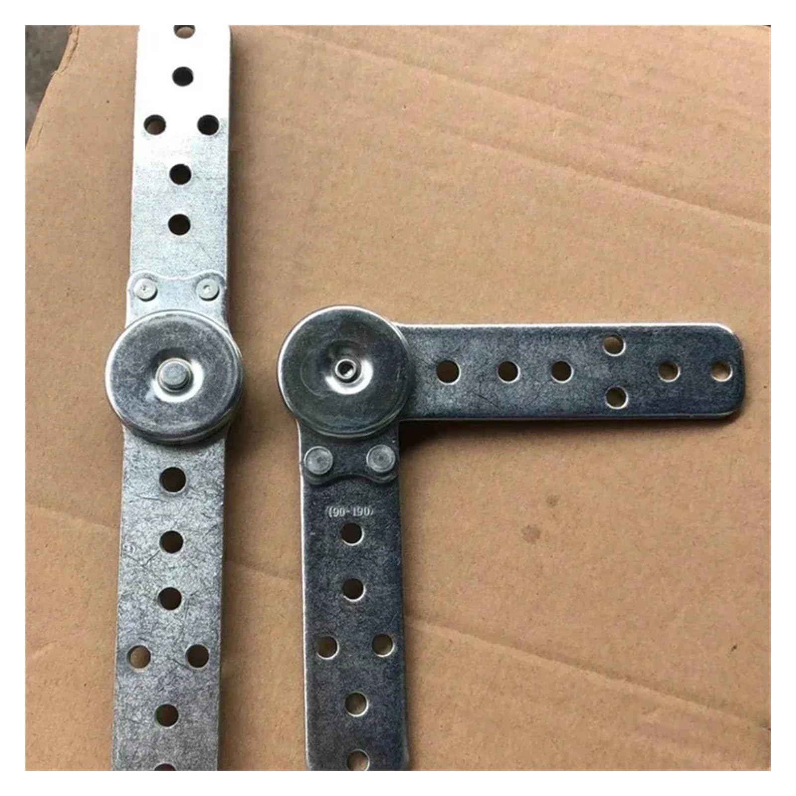 2 Stück Klappwinkelscharniere, Schwarz | Einstellbarer Verbindungsmechanismus. for Sofa, Kopfstütze & Möbel.
