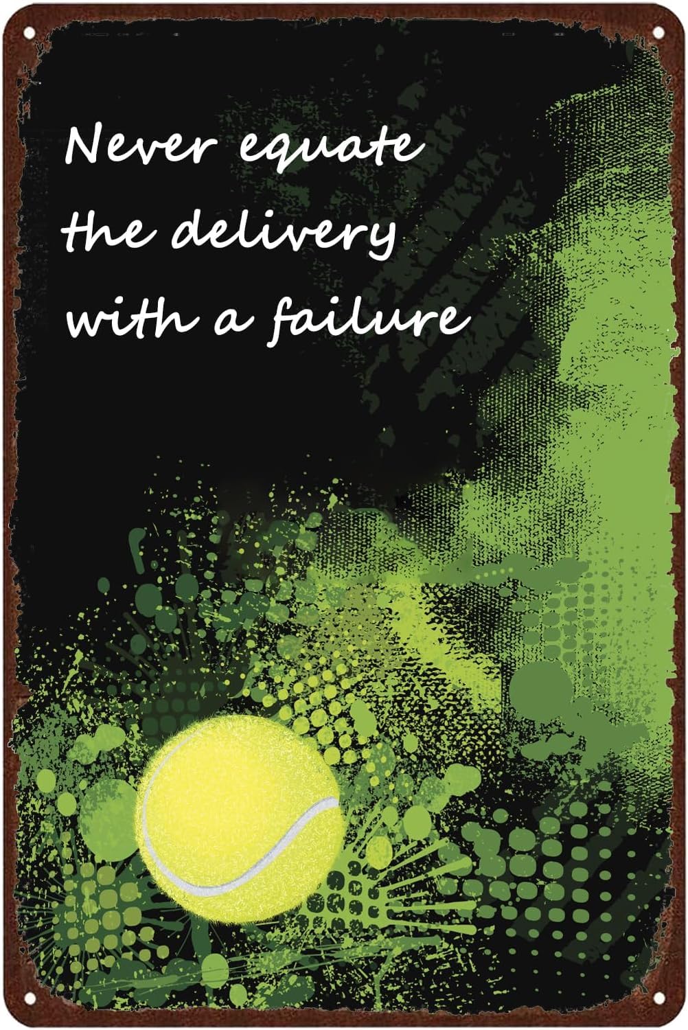 Kwqdozf As Pic Never Equate The Delivery With A Failure Metal Sign Tin Sign Vintage, Sport