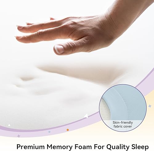 Miniatura 8 de Almohadas de espuma viscoelástica, almohada cervical para aliviar el dolor de cuello y hombros, almohada ergonómica de contorno de cama, suave para