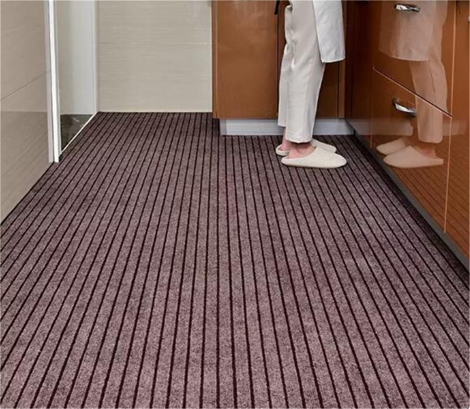 Tapis de couloir antidérapant sur mesure intérieur extérieur étanche